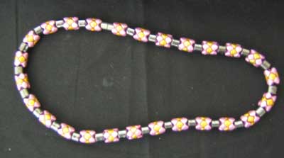 Hematite & coloured bead necklace