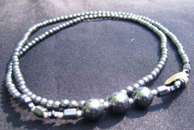 Hematite long necklace