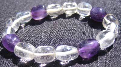Quartz and Amethyst bracelet - African Gems And Minerals